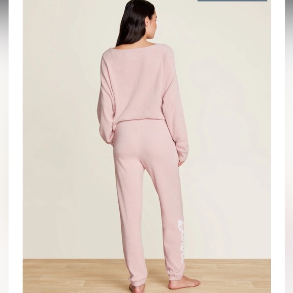 NWT CozyChic Ultra Lite Barbie Jogger in Dusty Rose/White - Picture 2 of 9